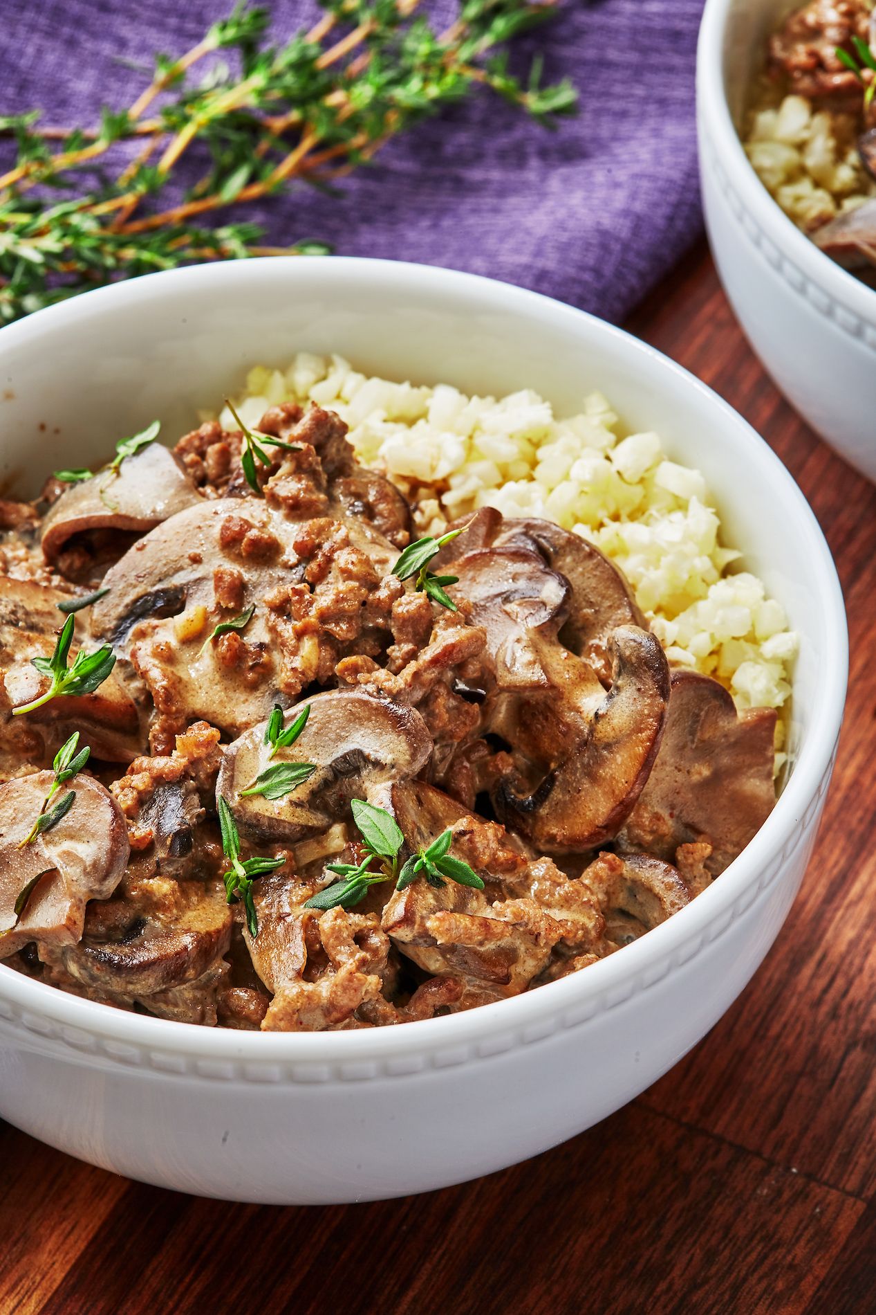 Delicious keto beef stroganoff