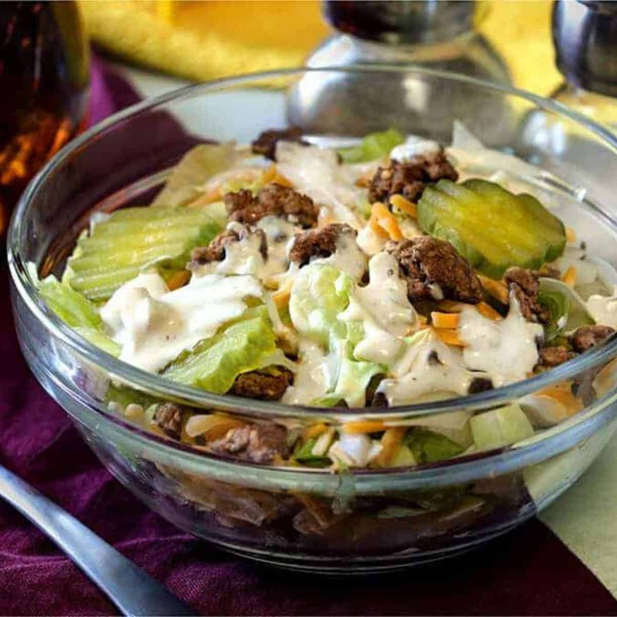 Delicious Keto Big Mac Salad